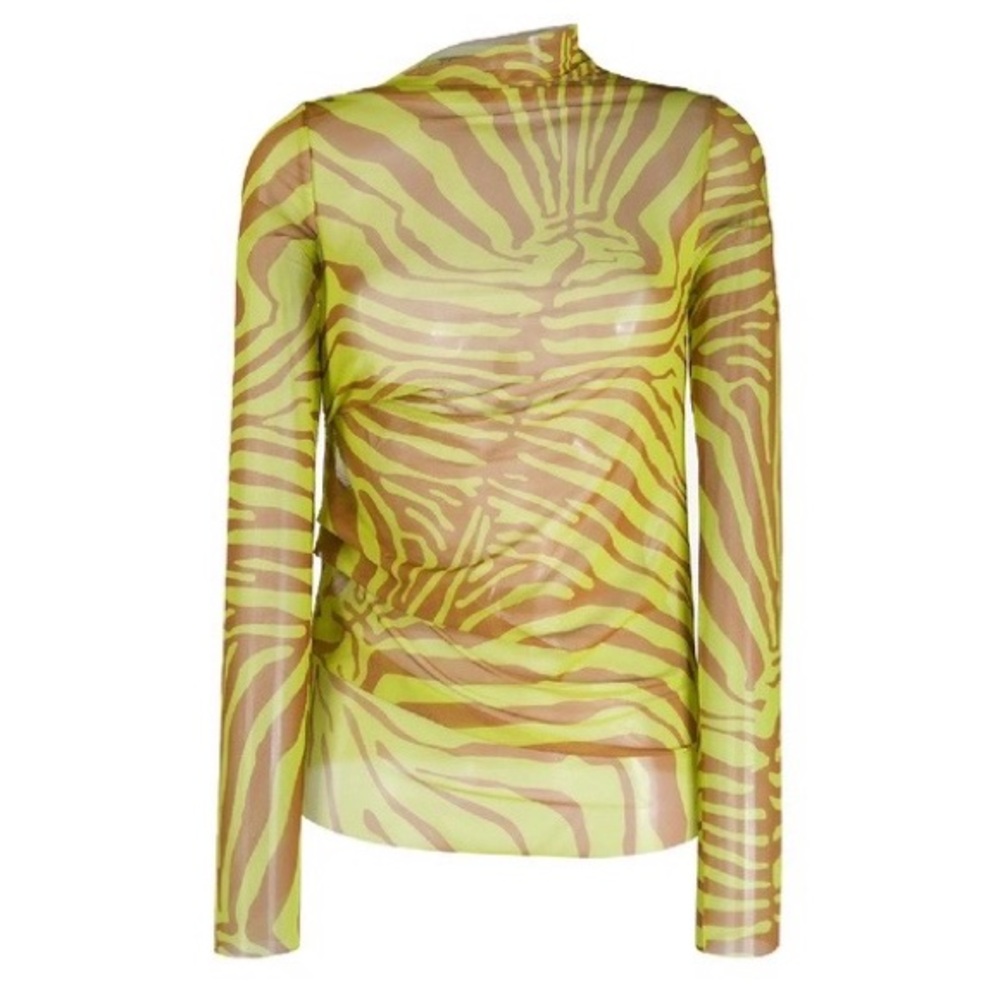 Marques Almeida Zebra Pattern Mesh Top